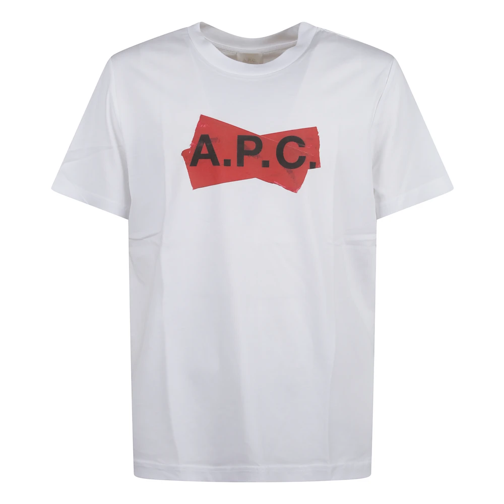 A.p.c. Men's White T-Shirts, 2XL, Scotch Rouge T-Shirt