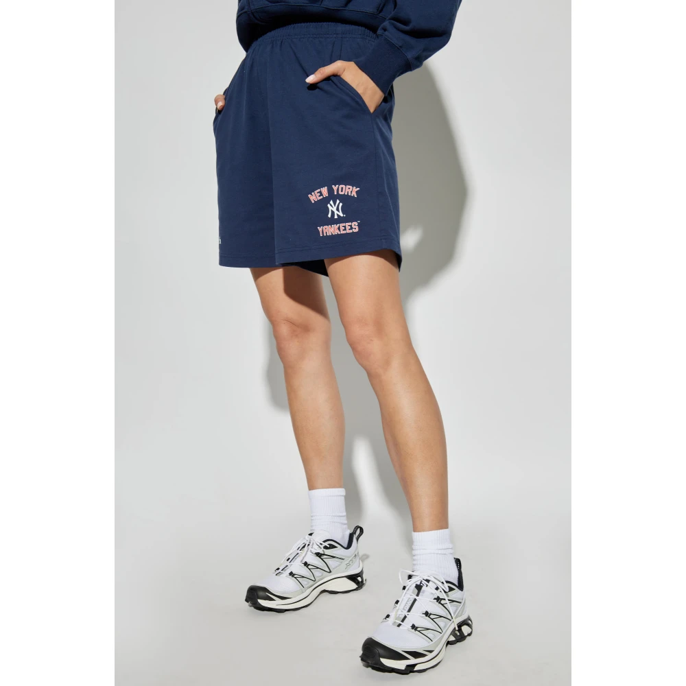 Sporty & Rich Shorts uit de 47 & The New York Yankees collectie Blue Unisex