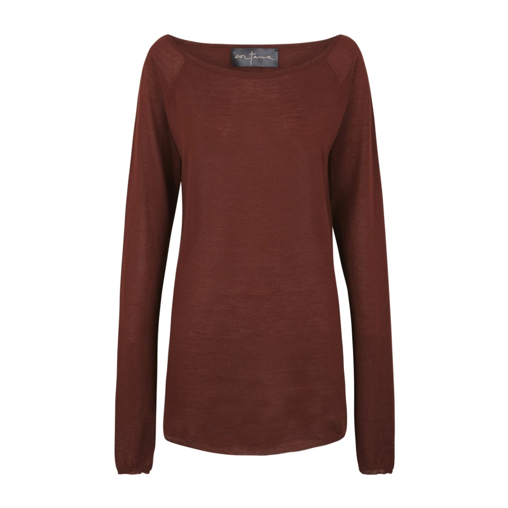 Cortana Red Cashmere Knitwear, Female, Xs, Kegon Long, Jersey And Cashmere