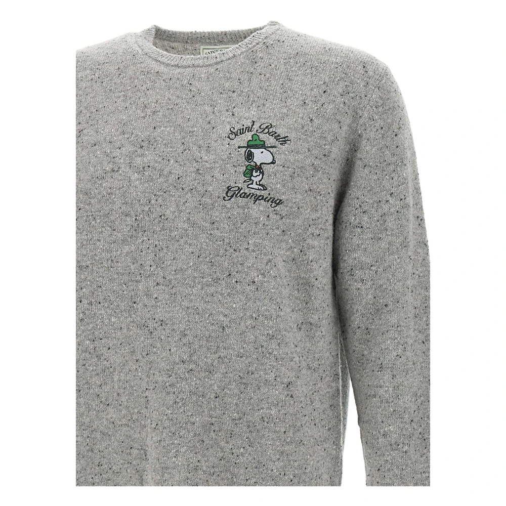 MC2 Saint Barth Grijze Snoopy Wollen Trui Gray Heren