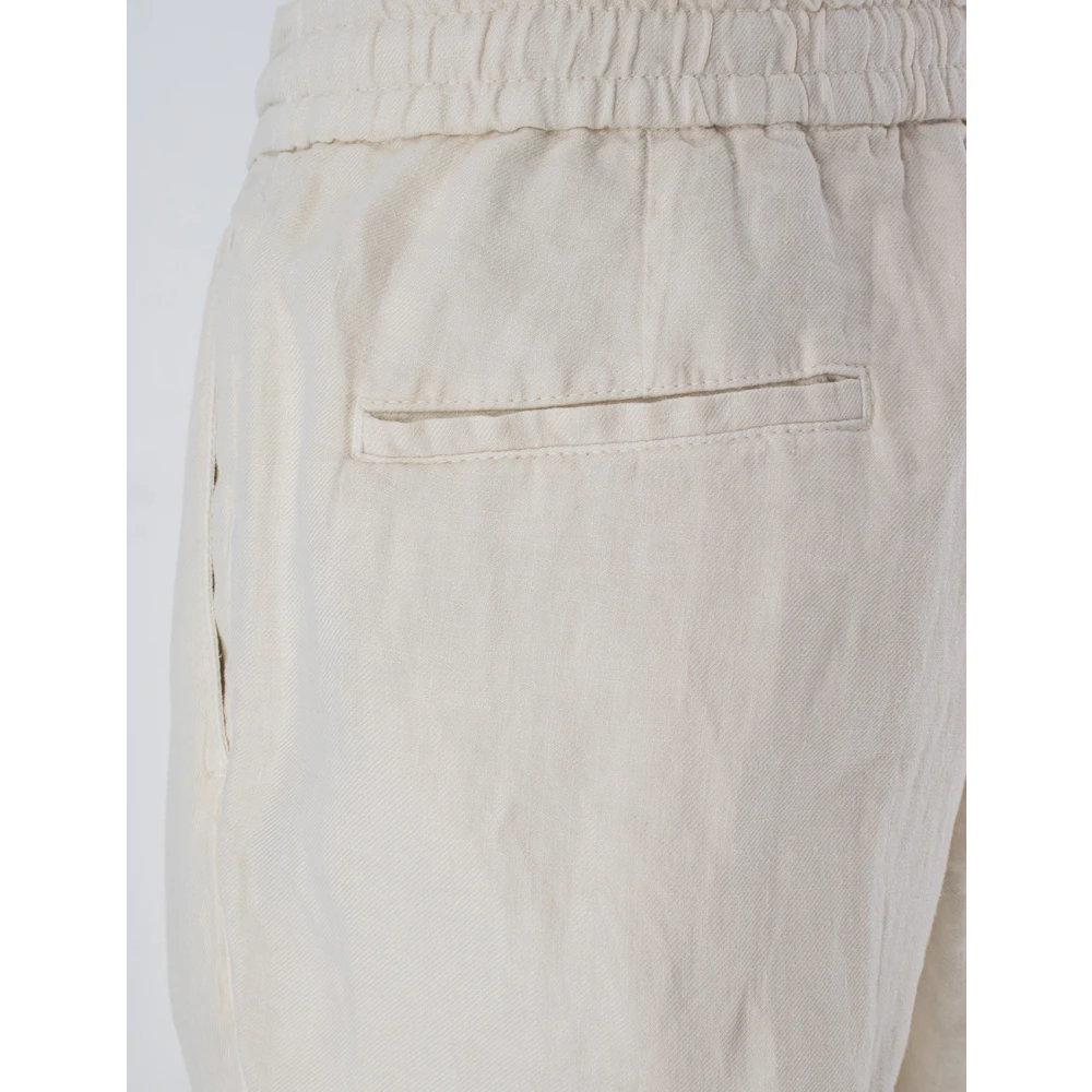 BRUNELLO CUCINELLI Broek met trekkoord en op maat gemaakte dartdetail White Heren