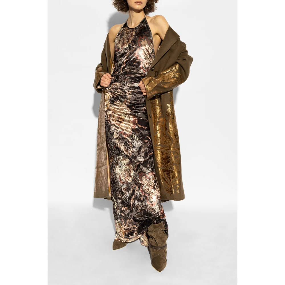 ETRO Jas met glanzende print Green Dames