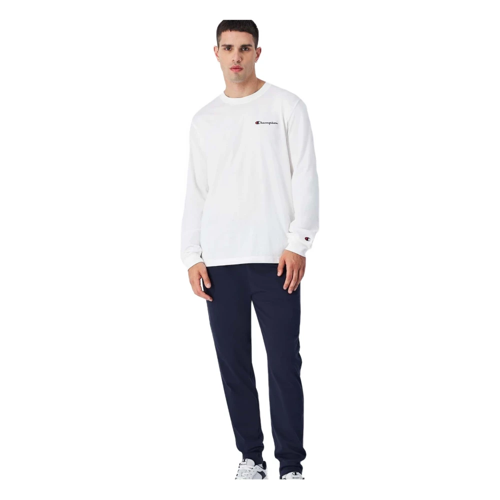 Champion Lange mouwen T-shirt White Heren