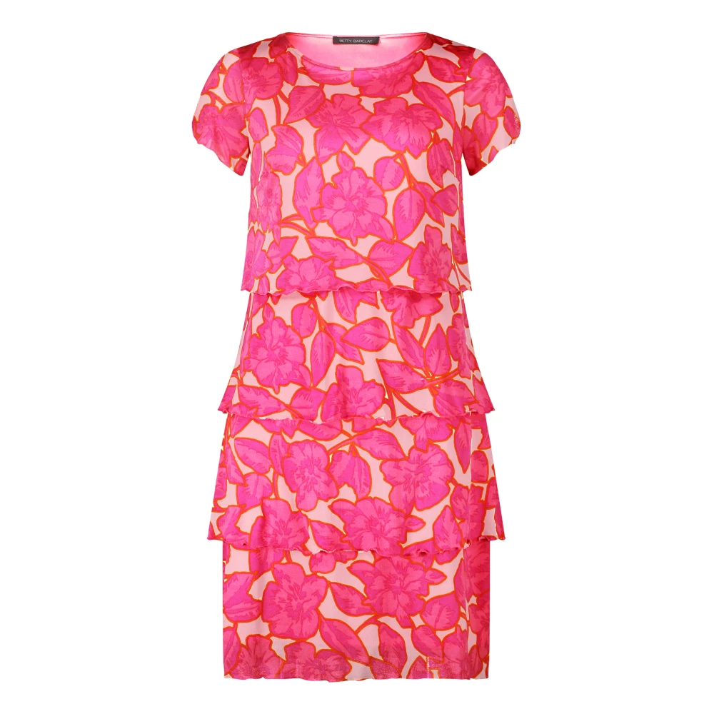 Betty Barclay Bloemenjurk met gelaagde mouwen Pink Dames