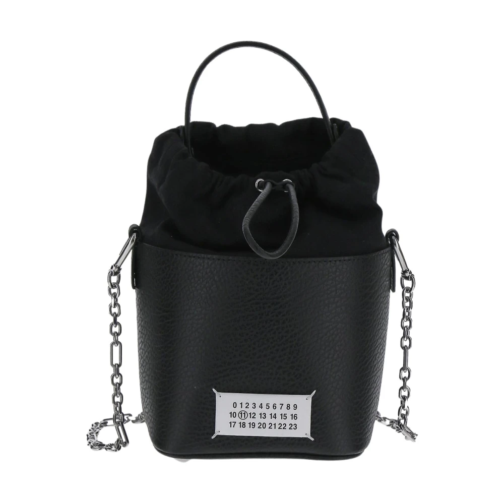 Maison Margiela Leren Bucket Bag Black Dames