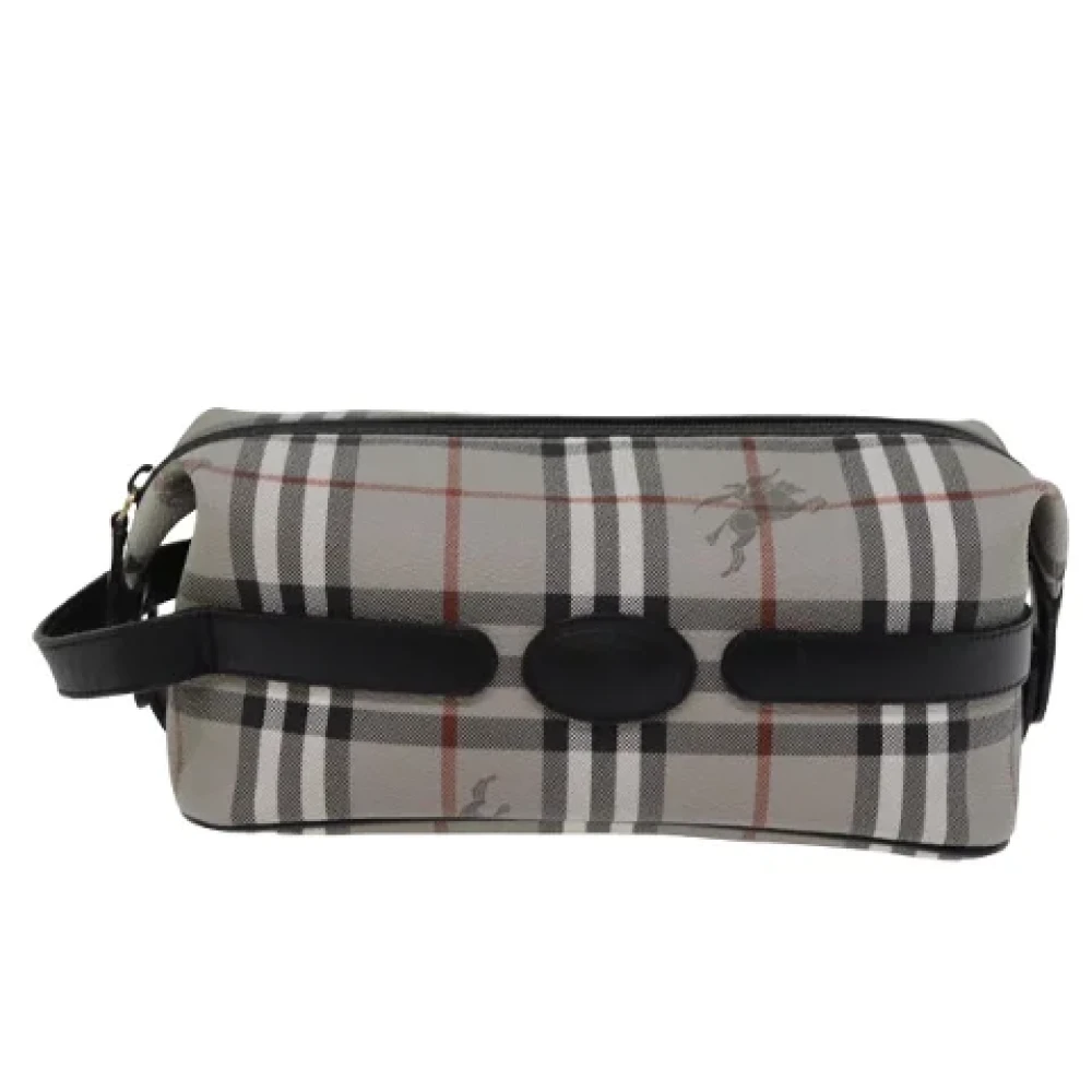 Burberry Vintage Pre-owned Canvas clutches Gray Dames