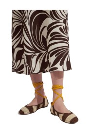 Raffia Twist Ballerina Flats