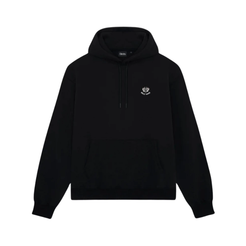 Dolly Noire Zwarte Comic Hoodie met Voorzak Black Heren