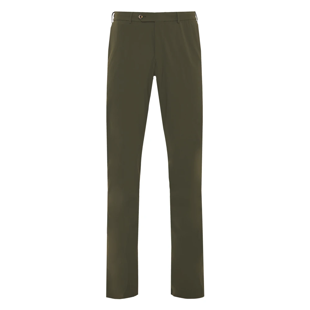 PT Torino Stretch broek met zakken gemaakt in Italië Green Heren
