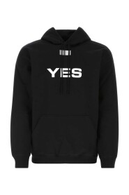 Schwarzes Baumwollblend -Sweatshirt