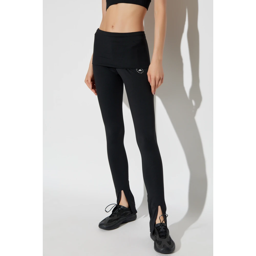 adidas by stella mccartney Leggings met uitsnijdingen Black Dames