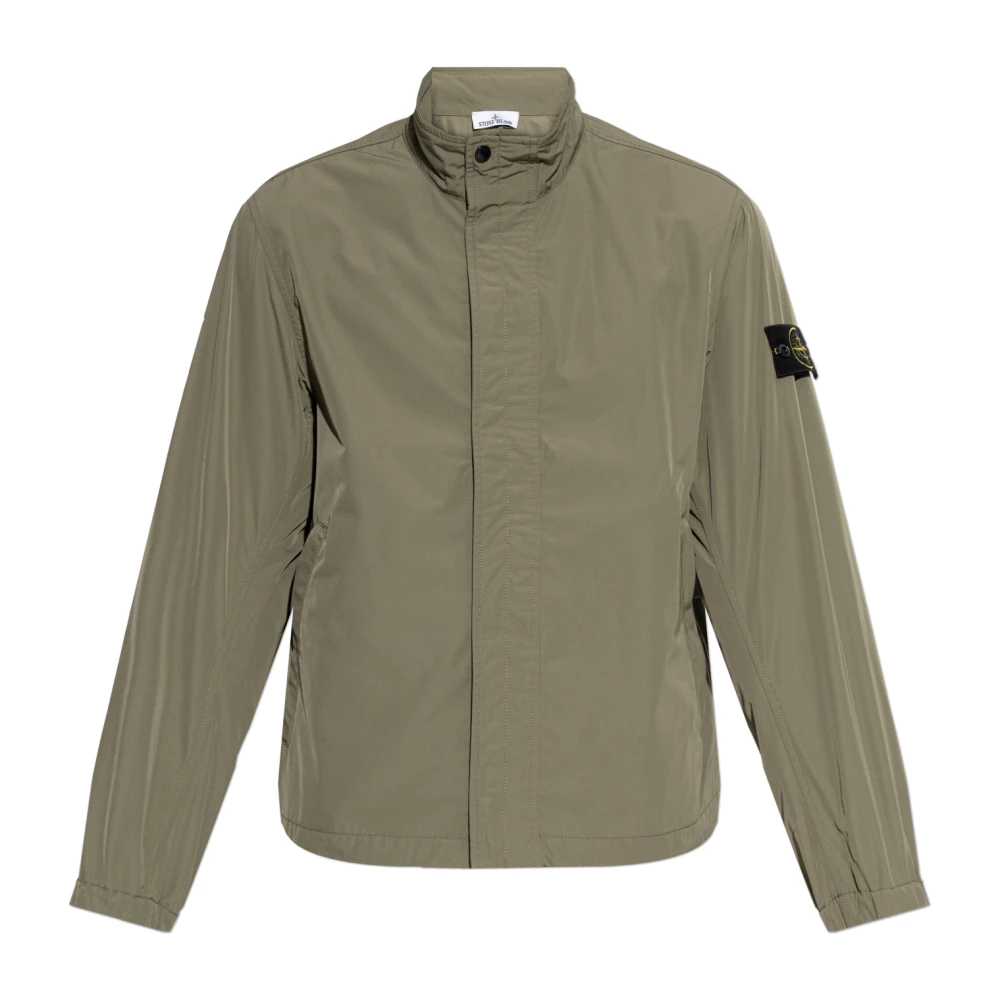 Stone Island Green Light Jackets, Male, 2XL, Stand-Up Collar Jacket