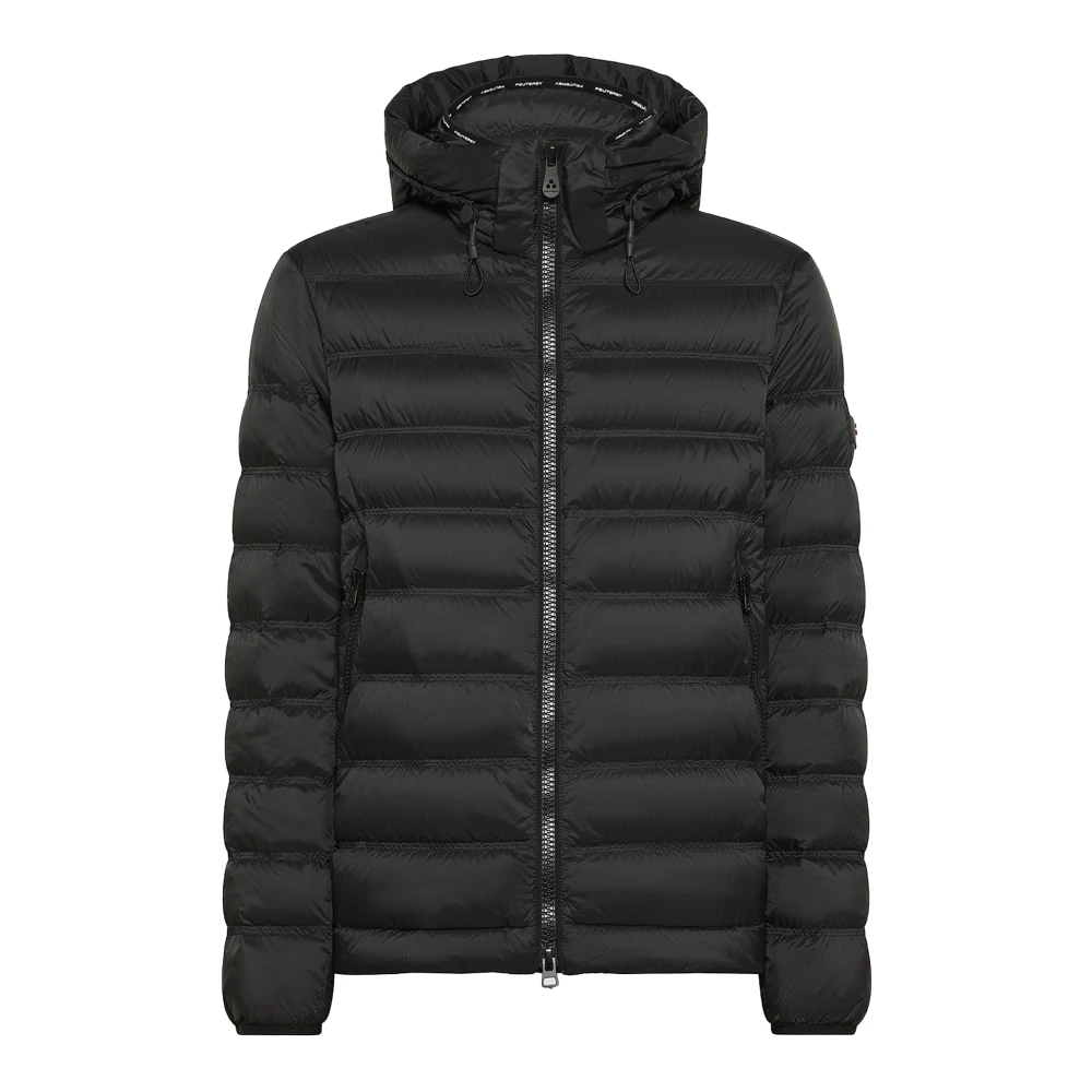 Peuterey Gewatteerde Hooded Jas Zwart Black Heren