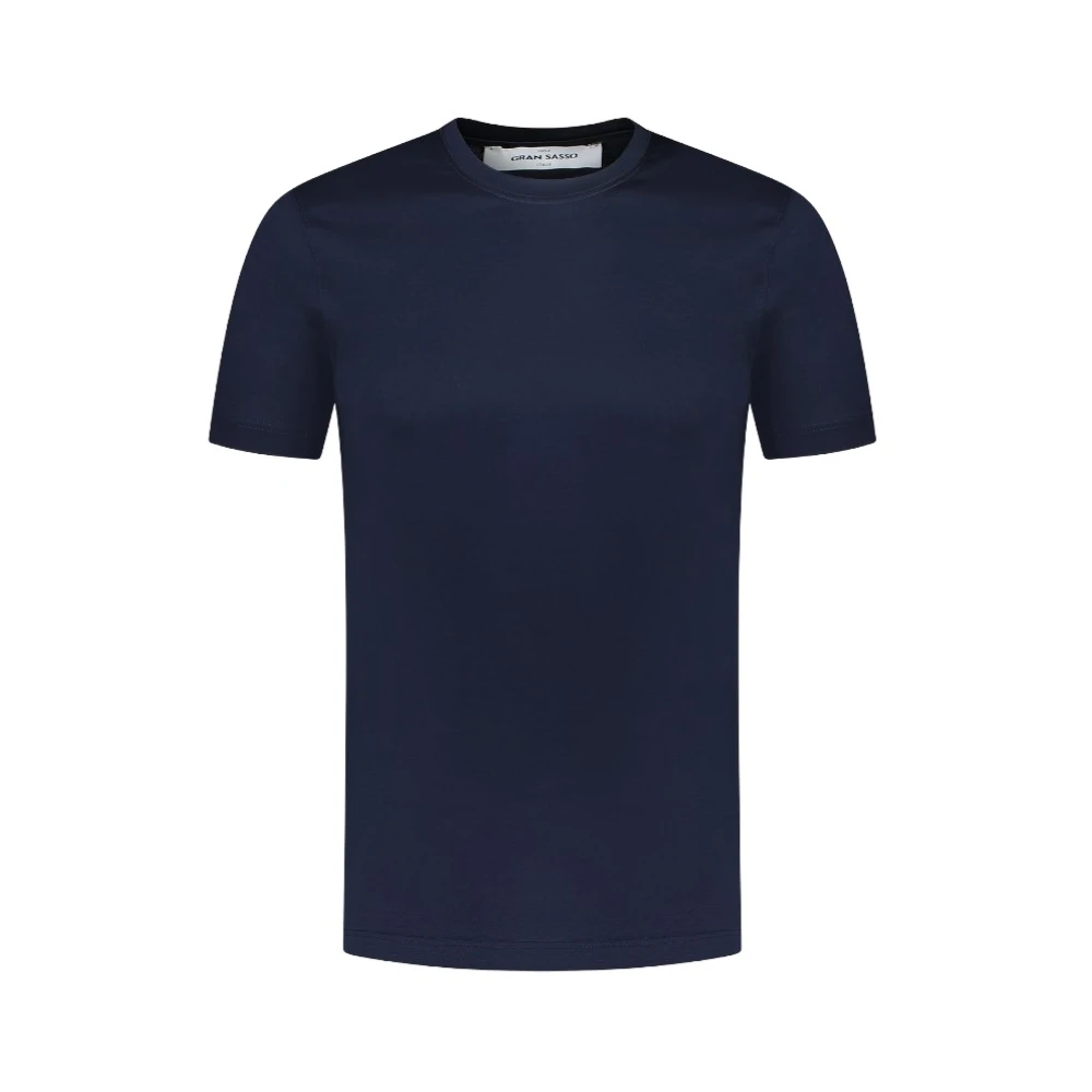 Gran Sasso Casual Katoenen T-Shirt Blue Heren