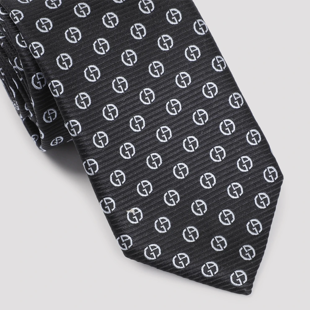 Giorgio Armani Elegante Nero Stropdas Black Heren