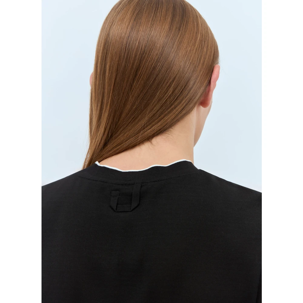 Jacquemus Gebreid Crewneck T-shirt met Strepen Black Heren