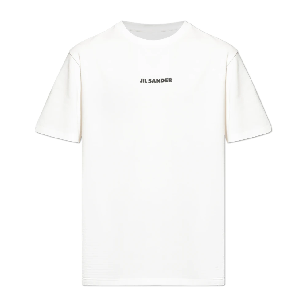Jil Sander Men's White Logo T-Shirt - T-Shirts - L - Tops