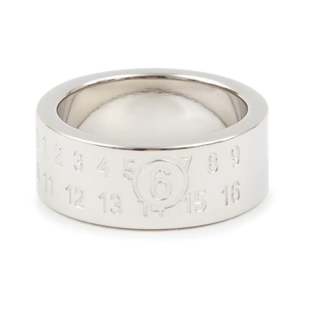 MM6 Maison Margiela Numerisk Signatur Ring Gray, Dam