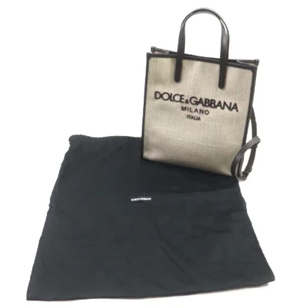Dolce & Gabbana Pre-owned Canvas handbags Beige Dames