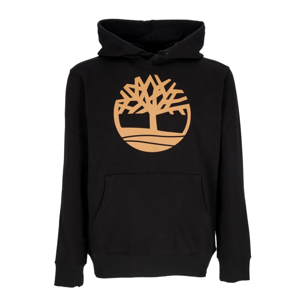 Timberland Boom Logo Hoodie Zwart Tarwe Black Heren