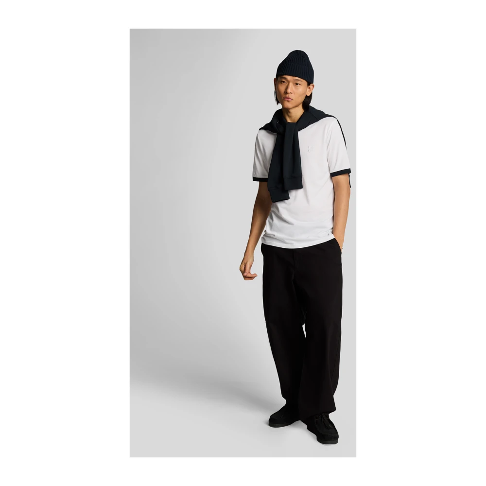 Lyle & Scott SS Polo Shirts Superfine Ringer Polo Shirt White Heren