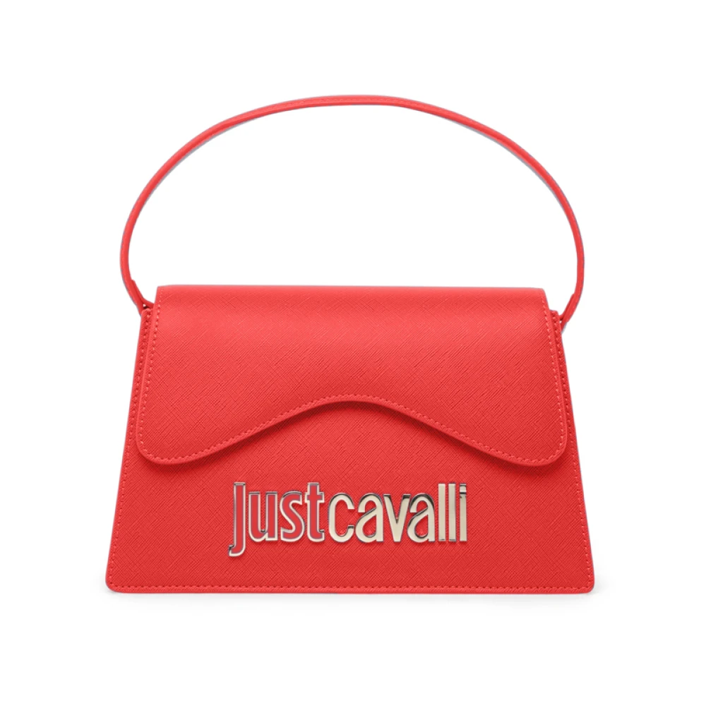 Just Cavalli Kleine Schoudertas Metalen Logo Pink Dames