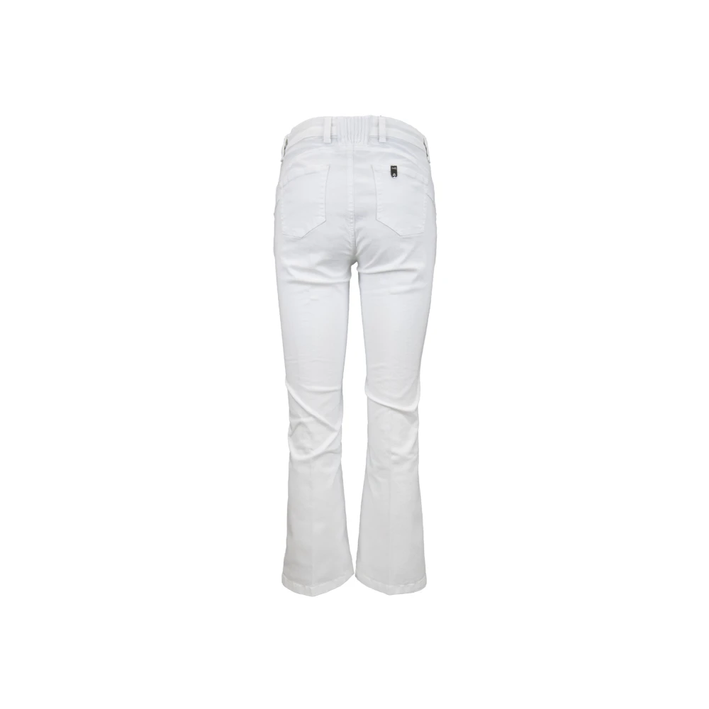 Liu Jo Geknoopte Dames Jeans met Zilveren Detail White Dames
