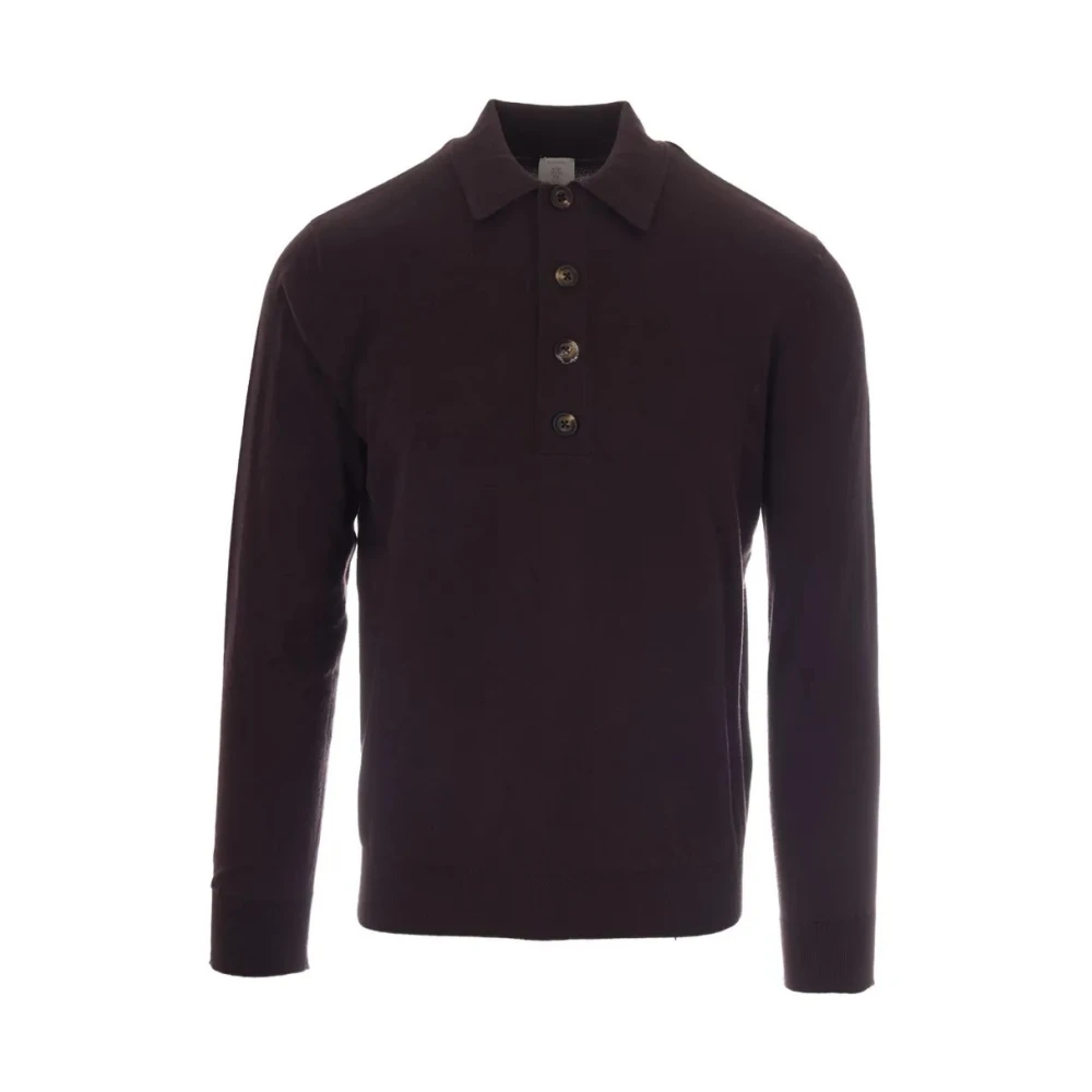 Eleventy Mannelijk Rood Tops Heren, 2XL, Katoen, Gebreide Polo