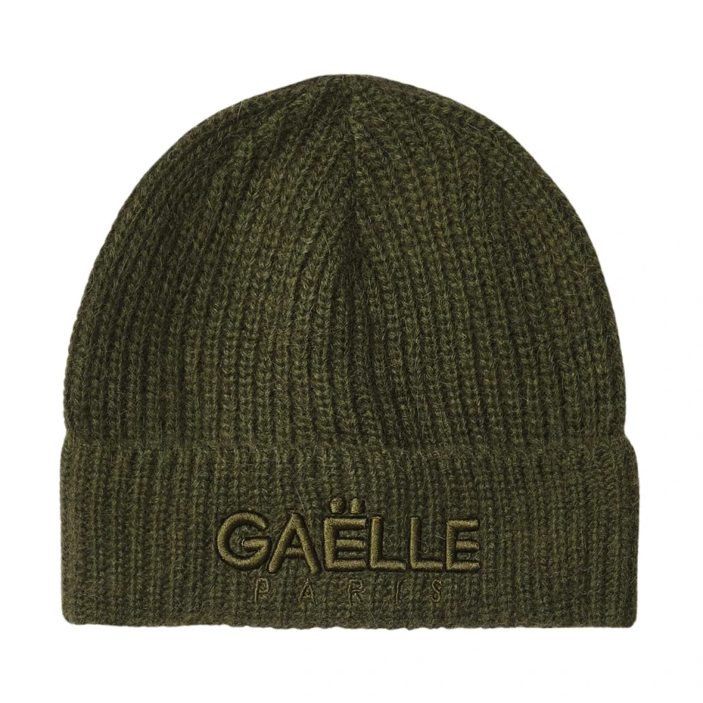 Gaëlle Paris Donna Verde - Cappello A Maglia Con Logo Ricamato - Accessories - One Size