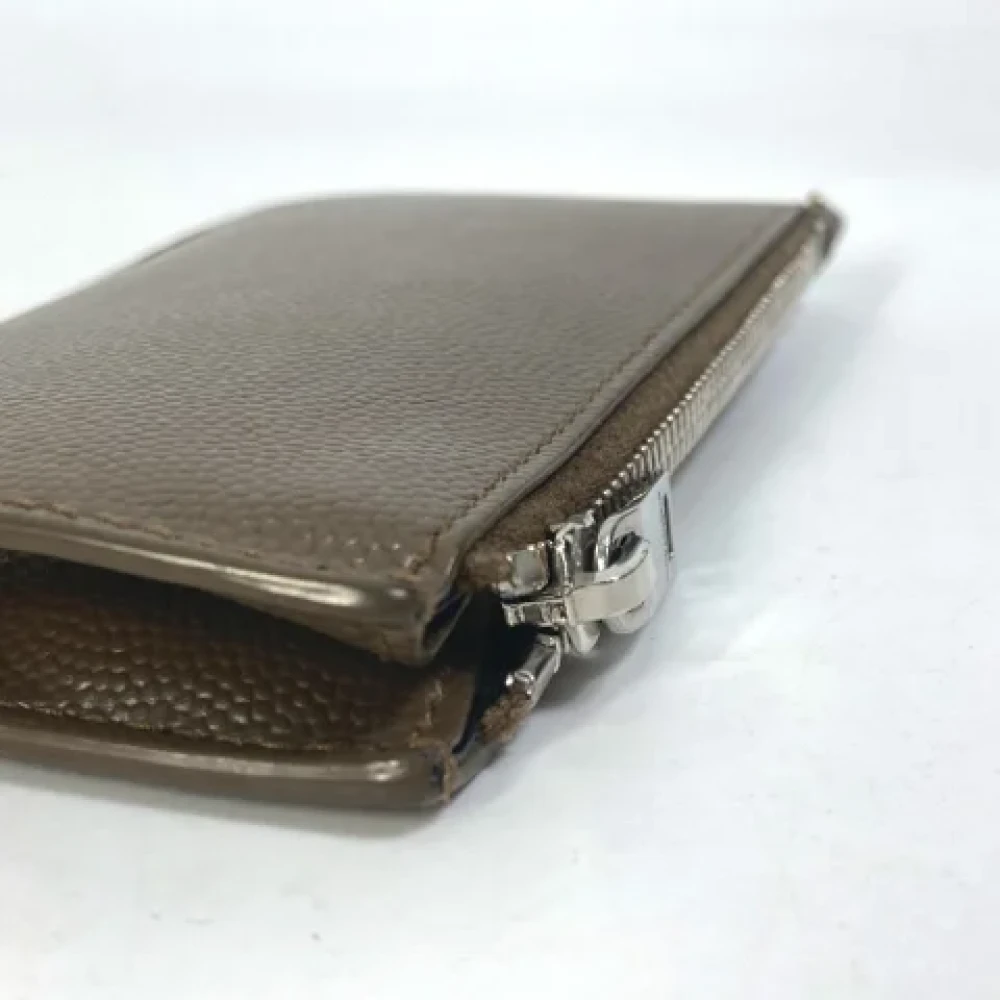 Yves Saint Laurent Vintage Pre-owned Leather wallets Brown Heren