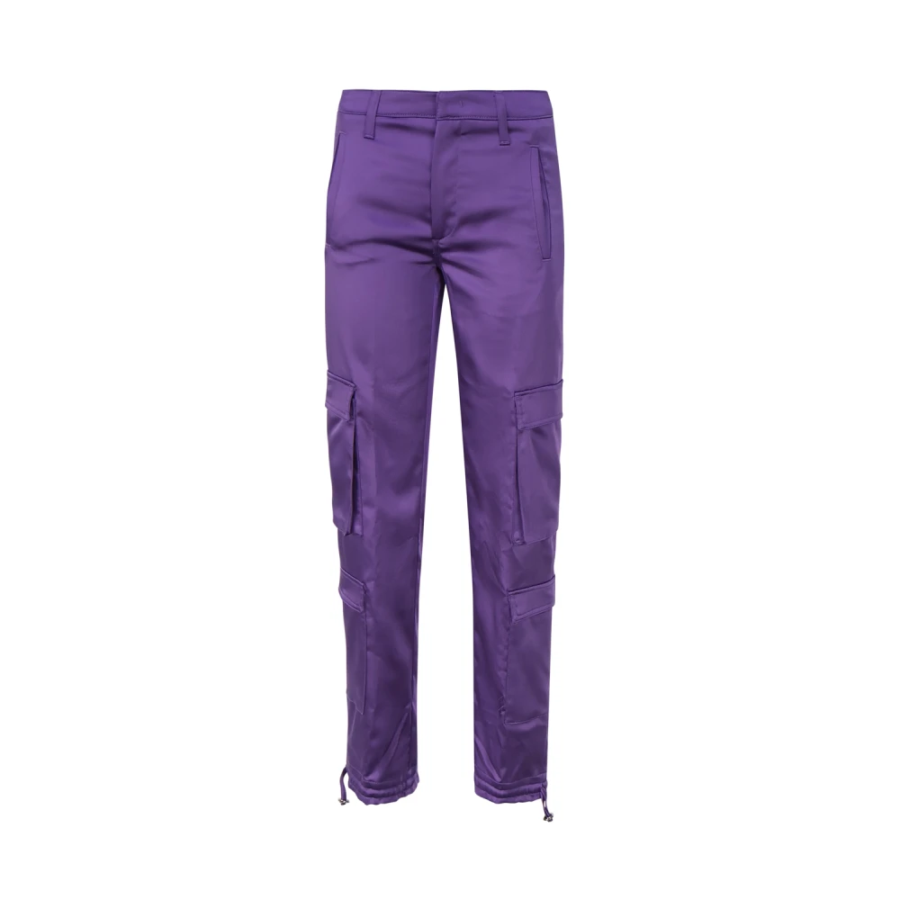 Dondup Lila Bomull Elastan Byxor Purple, Dam