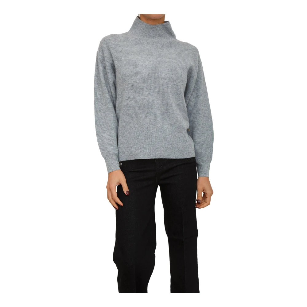Liu Jo Women's Gray Turtlenecks, L, Wool And Cashmere Jumper