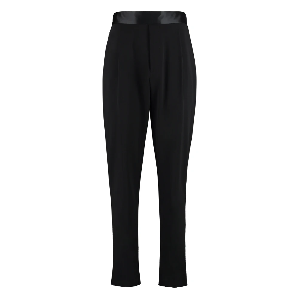 Giorgio Armani Getailleerde wollen broek Black Heren