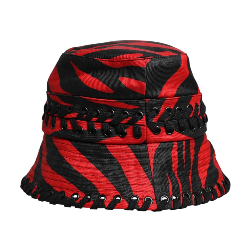 Dolce & Gabbana Women's Red Striped Wide Brim Bucket Hat