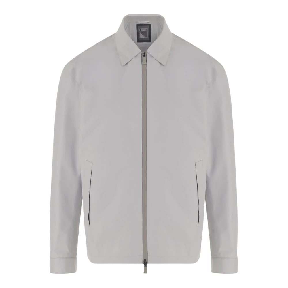 Herno Lichtgrijze Gore-Tex Jas Ongevoerd Gray Heren