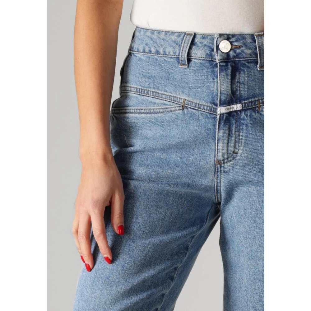closed Blauwe Pedal Pusher Mom Jeans Blue Dames