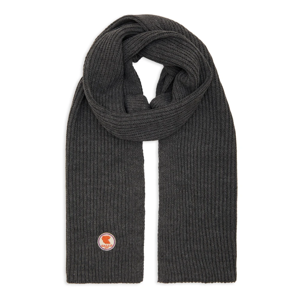Gallo Unisex effen grijs geribbeld sjaal Gray Unisex