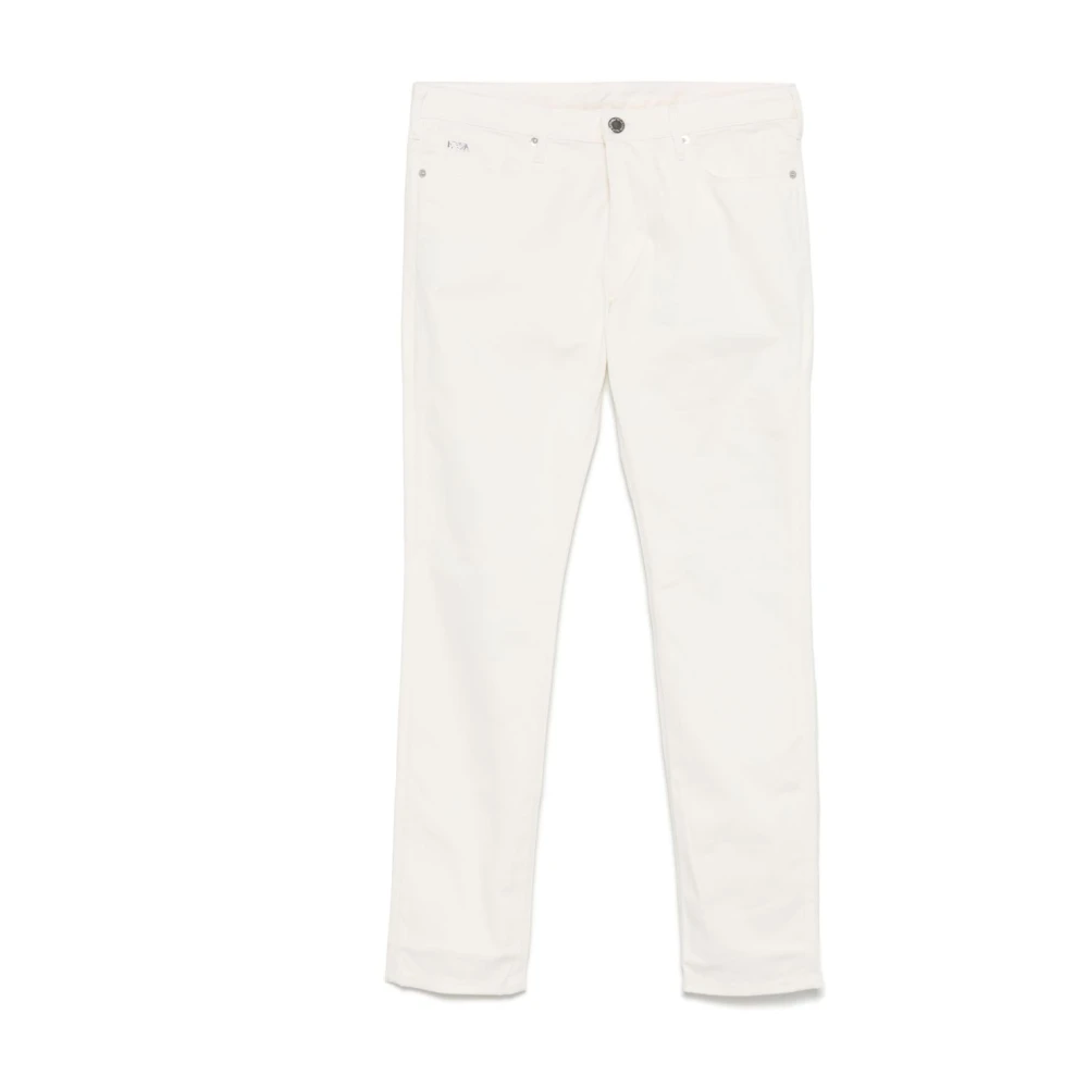 Emporio Armani Men's White Slim-Fit Jeans,, Jeans With Classic Five Pockets W36