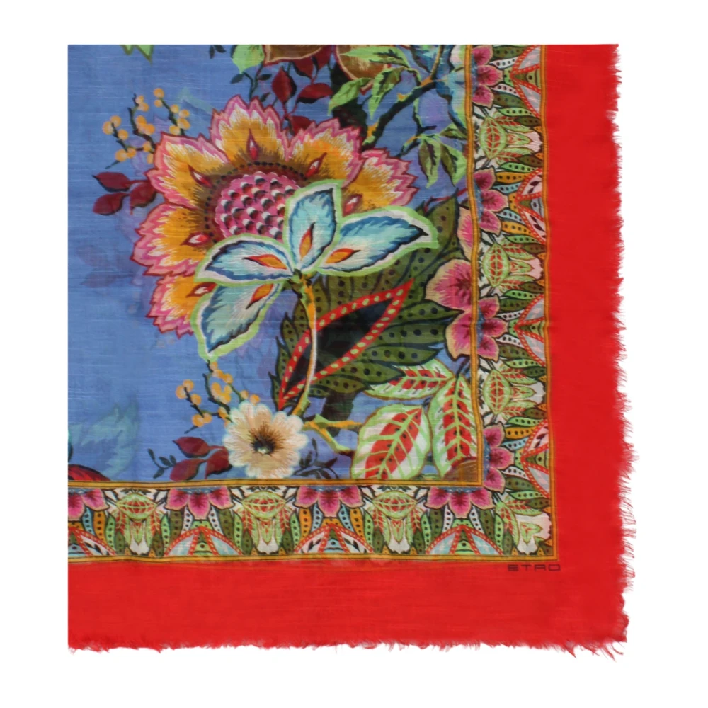 ETRO Bloemen-geïnspireerde Jacquard Sjaal Multicolor Dames