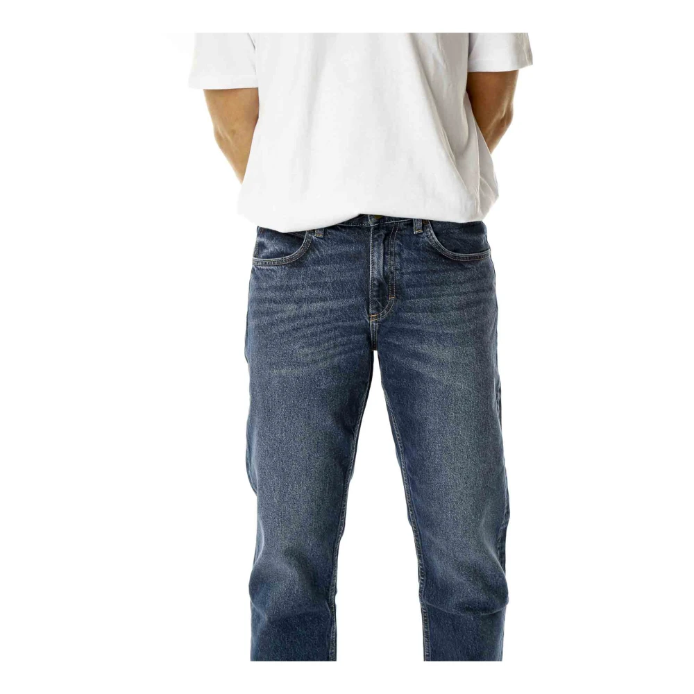 Lee Mid Waist Tapered Fit Jeans Blue Heren