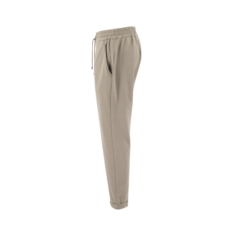 BRUNELLO CUCINELLI Travelwear Katoen Fleece Broek Gray Dames