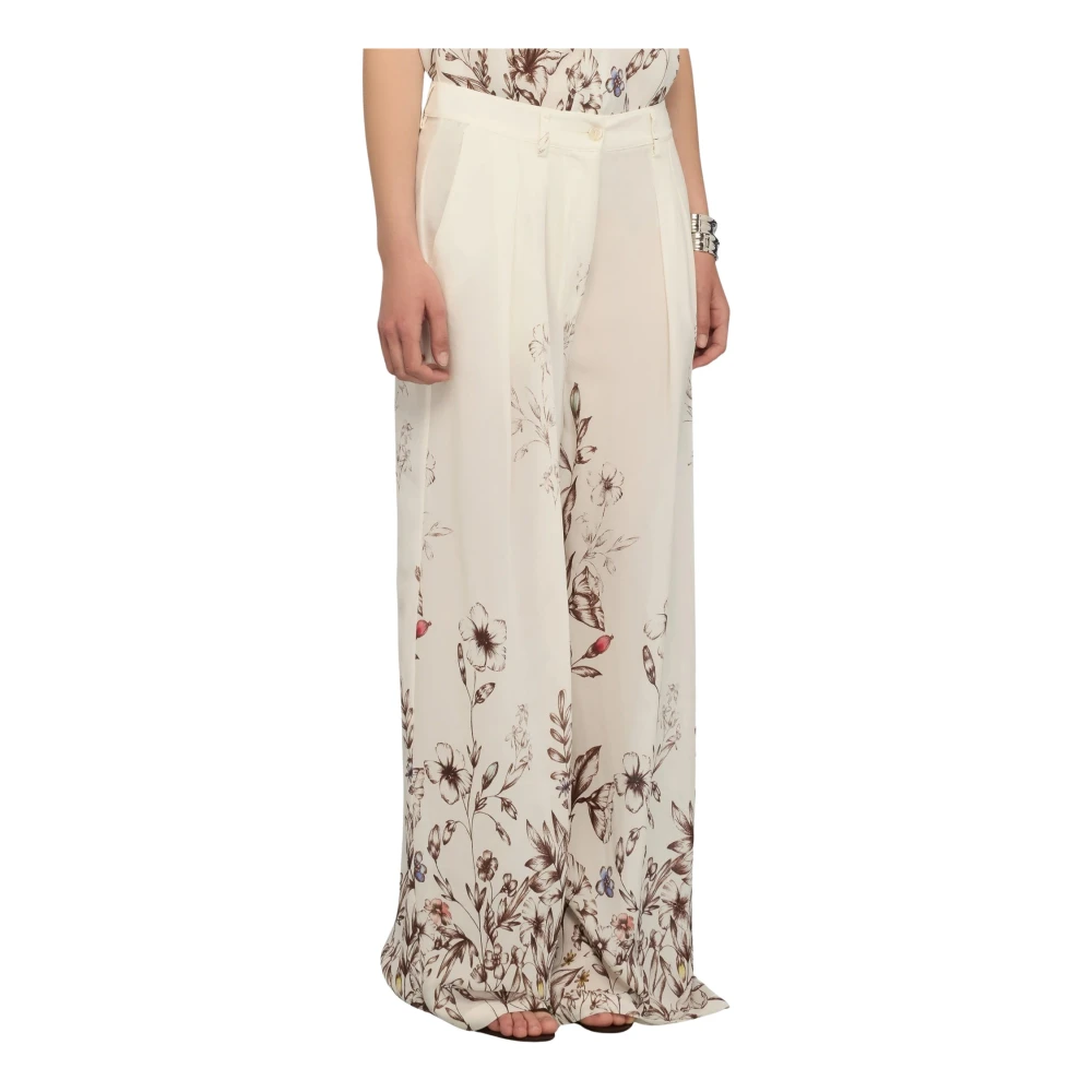 Semicouture Multicolor Wide Trousers - Female - Wide Trousers - S - Trousers