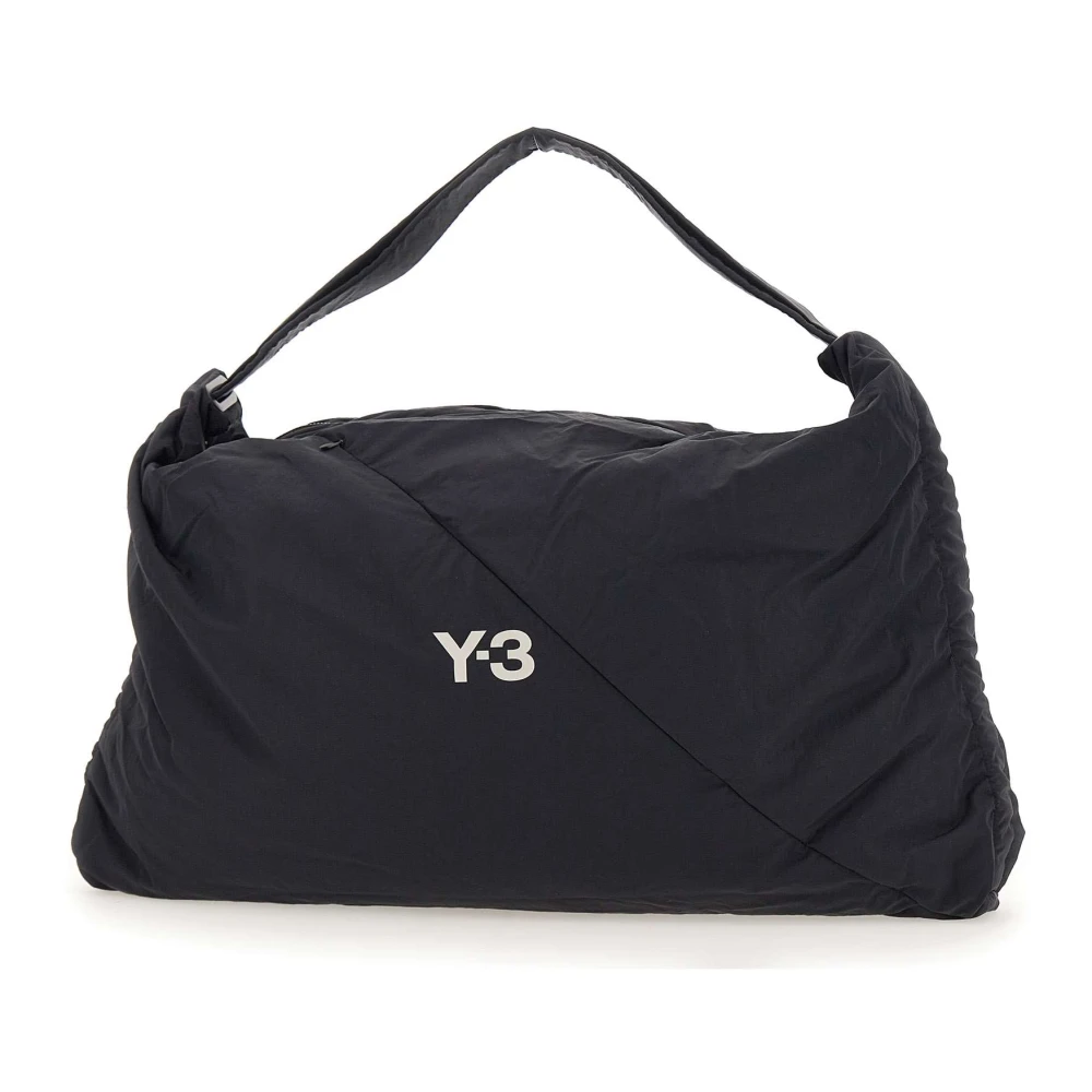 Y-3 Zwarte Nylon Schoudertas met Logo Black Heren