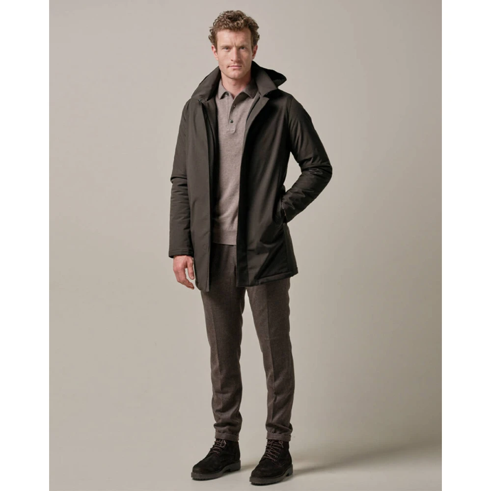 Profuomo Regenjas Lang Bruin Buitenkleding Brown Heren