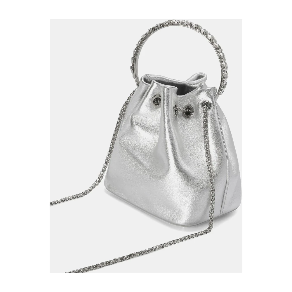 Alma en Pena Ring Handvat Clutch Tas Gray Dames