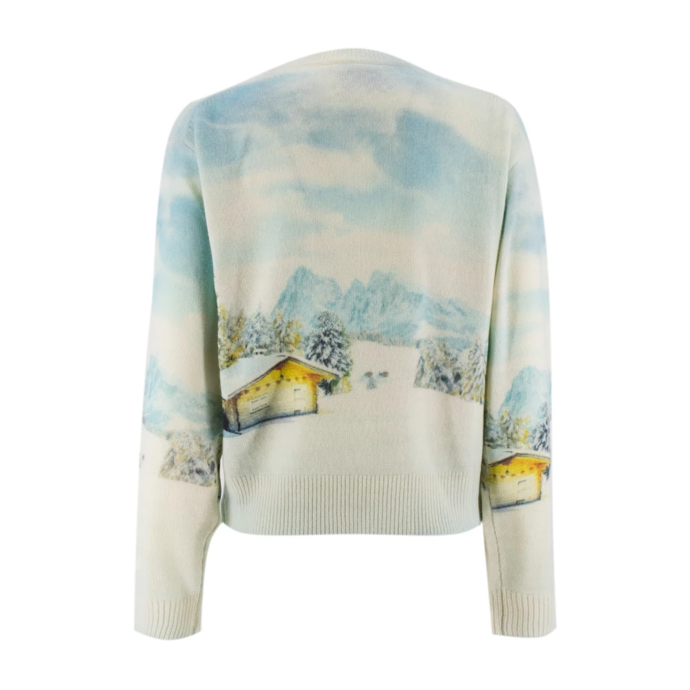 MC2 Saint Barth Wintermotief kasjmiermix trui met ronde hals Multicolor Dames