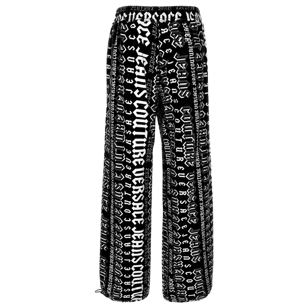 Versace Jeans Couture Zwarte katoenen broek Aw24 Black Dames