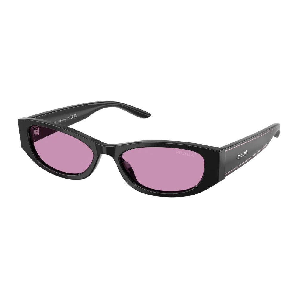 Prada Violet Woman Pr D22s 16K30g Sunglasses Acetate Black Squared Normal - Image 3