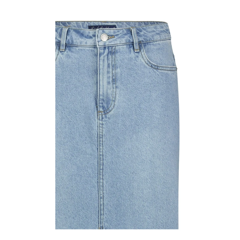 Red Button Gebleekte Sibelle Rok met Split Blue Dames