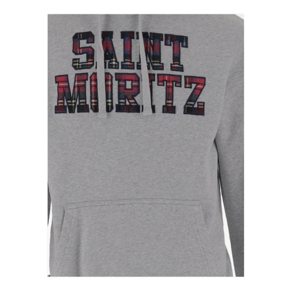 MC2 Saint Barth Logo Katoenen Sweatshirt met Capuchon Gray Heren